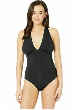 Michael Kors 16 Convertible Ruched One-piece Swimsuit